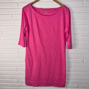 Lilly Pulitzer Hot Pink 1/2 Sleeve Pima Cotton Shift Dress, Women’s Size Small
